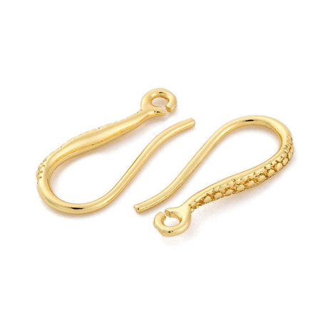 Ørekroge Med Øje, 18K Langtidsholdbar Forgyldt,( 16,5x2mm) - Uniq Perler - 114910