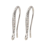 Ørekroge Med Øje, Langtidsholdbar Platinfarvet, (16,5x2mm) - Uniq Perler - 114911