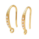 Ørekroge Med Perler – 18K Langtidsholdbar Forgyldt (17x10mm) - Uniq Perler - 115276