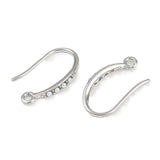 Ørekroge Med Perler – Langtidsholdbar Platin Farvet (17x10mm) - Uniq Perler - 115275