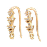 Ørekroge Med Zirkonia – 18K Langtidsholdbar Forgyldt (16,5x9mm) - Uniq Perler - 116126