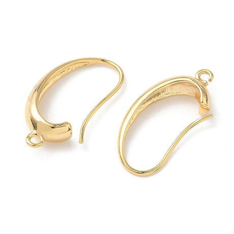 Ørekroge Oval – 18K Forgyldt (27mm) - Uniq Perler - 117632