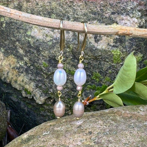 Ear studs with freshwater pearls - Uniq Perler - 36700