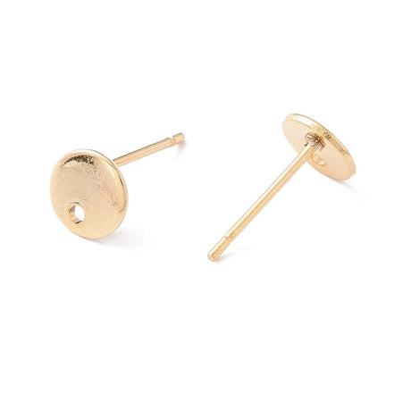 Ear stud – 24K Gold-plated Steel (6mm) - Uniq Perler - 117444