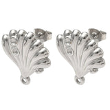 Ørestikker Musling Med Øje –Vandfast Stål (20mm) - Uniq Perler - 117798