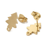 Ørestikkere – Juletræ i Vandfast Stål (8x12mm, Par) - Uniq Perler - 116180