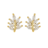 Ørestikkere, Livets Træ med klare zirkonia sten, (12x10 mm) - Uniq Perler - 115133