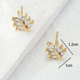 Ørestikkere, Livets Træ med klare zirkonia sten, (12x10 mm) - Uniq Perler - 115133