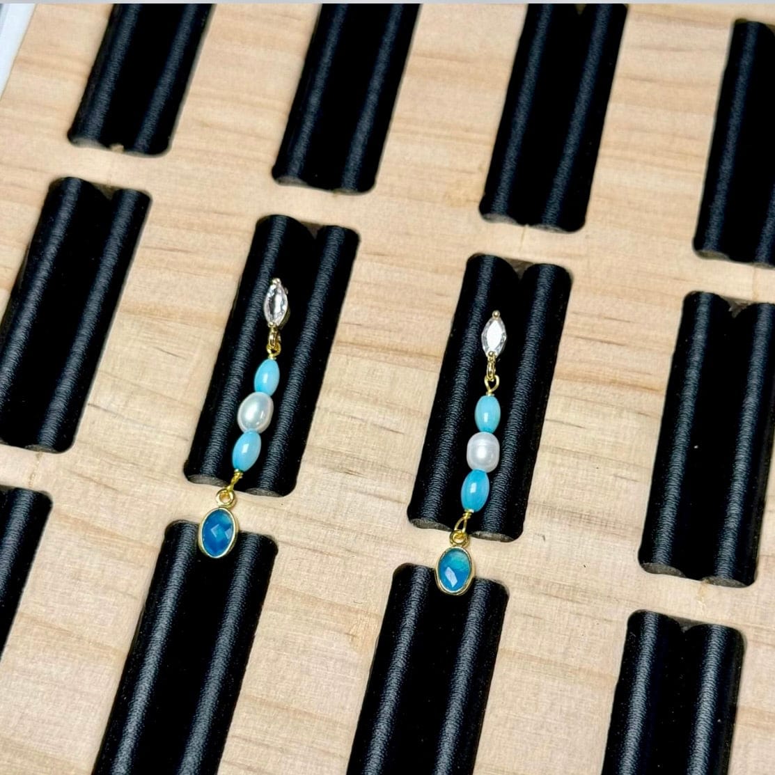 Ørestikkere Med Klar Zirkonia Sten, 18K Forgyldt, (9x3mm) - Uniq Perler - 1111490201