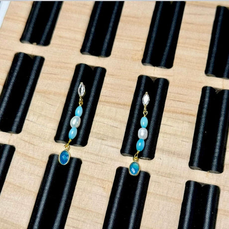 Ørestikkere Med Klar Zirkonia Sten, 18K Forgyldt, (9x3mm) - Uniq Perler - 1111490201