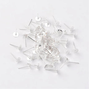 Örhängen med platta för pålimning, förgävlad, 12x6mm, 10 par - Uniq Perler - 123456789