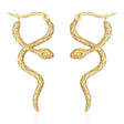 Ørestikkere med Slange Design – Vandfast Forgyldt Stål (Par) - Uniq Perler - 116063
