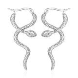 Ørestikkere med Slange Design – Vandfast Stål (Par) - Uniq Perler - 116064