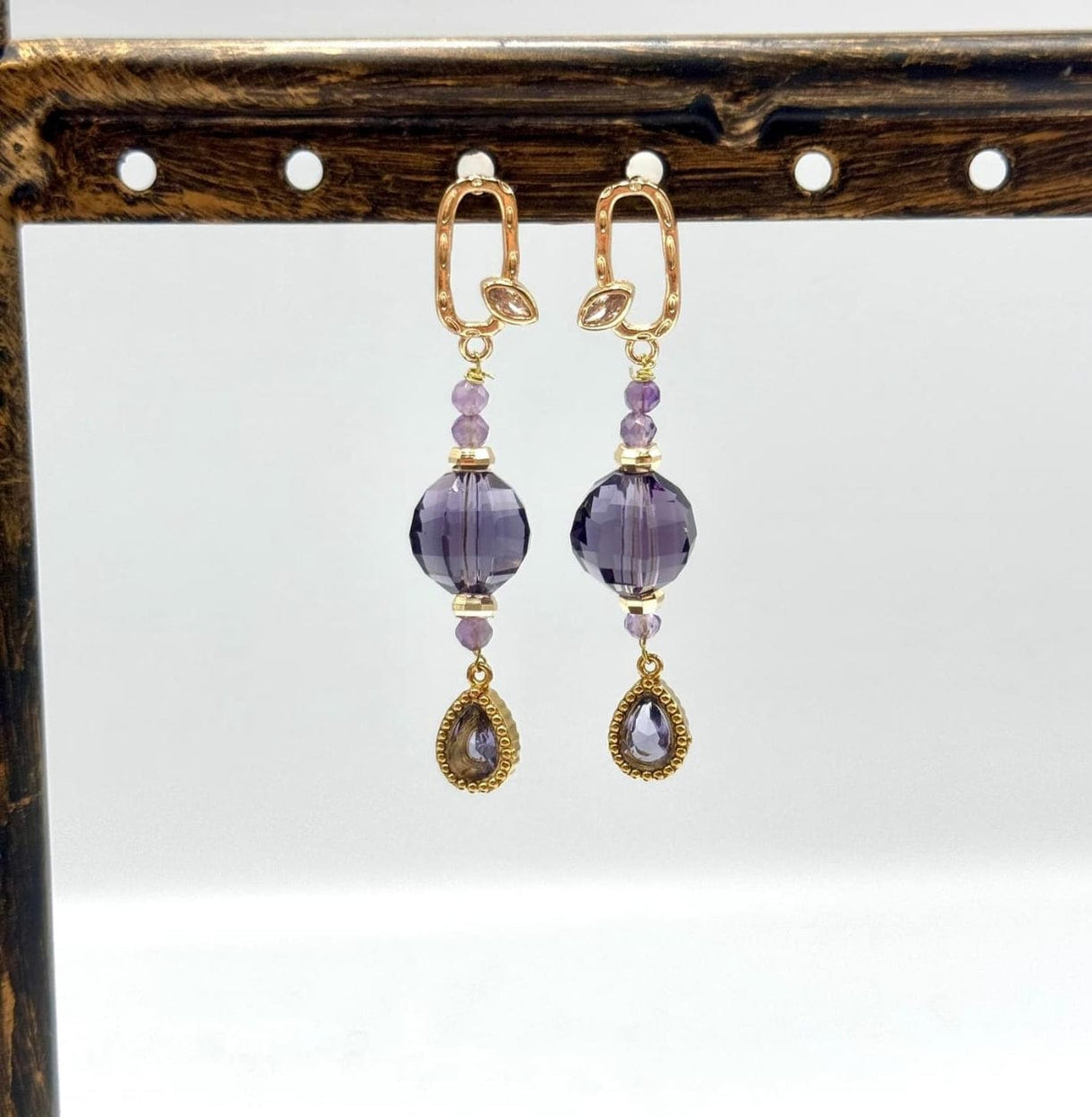 Ørestikkere Med Zirkonia Sten, 18K Forgyldt, (14x8mm) - Uniq Perler - 705322