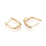 Ørestikkere Med Zirkonia Sten – 18K Forgyldt (18x12,5mm) - Uniq Perler - 759846