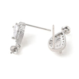 Ørestikkere Med Zirkonia Sten Til Top/Anboret Perle - Uniq Perler - 1111490212