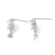 Ørestikkere Med Zirkonia Sten Til Top/Anboret Perle - Uniq Perler - 1111490212