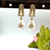 Ørestikkere Med Zirkonia Sten Til Topboret Perler - Uniq Perler - 994849