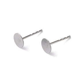 Ohrstecker zum Aufkleben – Wasserdichter Stahl 6 mm, 5 Paare) - Uniq Perler - 117446