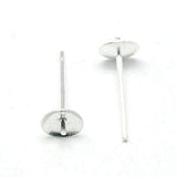 Ørestikkere Til Top/Anboret Perler, Sterling Sølv 925, 3mm - Uniq Perler - 0001489396