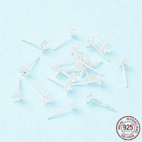 Ørestikkere Til Topboret Perler – Sterling Sølv 925 (4mm) - Uniq Perler - 117820