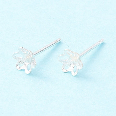 Ørestikkere Til Topboret Perler – Sterling Sølv 925 (4mm) - Uniq Perler - 117820