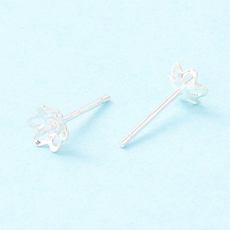 Ørestikkere Til Topboret Perler – Sterling Sølv 925 (4mm) - Uniq Perler - 117820