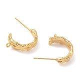 Ørestikkere/Creol– C - Form, Forgyldt Messing (19,5mm) - Uniq Perler - 115684