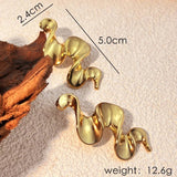 Organisk Design – Vandfast Forgyldt Stål (Par) - Uniq Perler - 56788