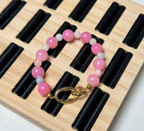 Organisk Fold Over Lås, 18K Forgyldt Messing, (31,5mm) - Uniq Perler - 111618