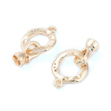 Organisk Fold Over Lås, 18K Langtidsholdbar Forgyldt, 24x13mm - Uniq Perler - 111601