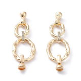 Organisk Fold Over Lås Med Zirkonia, 18K Langtidsholdbar Forgyldning, 54x16mm - Uniq Perler - 2748383