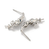 Organiske Ørestikkere Med Sten Til Anboret Perle, Langtidsholdbar Platin Belagt, (28x6mm) - Uniq Perler - 113680