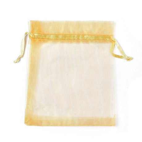 Organza Poser med Snor – Smykkeposer Mix Farver. (10 stk.) - Uniq Perler - 117057