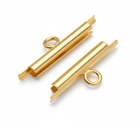 Originale Miyuki Slide Ends – Forgyldt (20x6x3mm) - Uniq Perler - 6533456