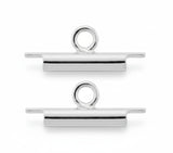 Originale Miyuki Slide Ends – Forsølvet (10x5,5x4mm) - Uniq Perler - 790524681761