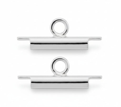 Originale Miyuki Slide Ends – Forsølvet (10x5,5x4mm) - Uniq Perler - 790524681761