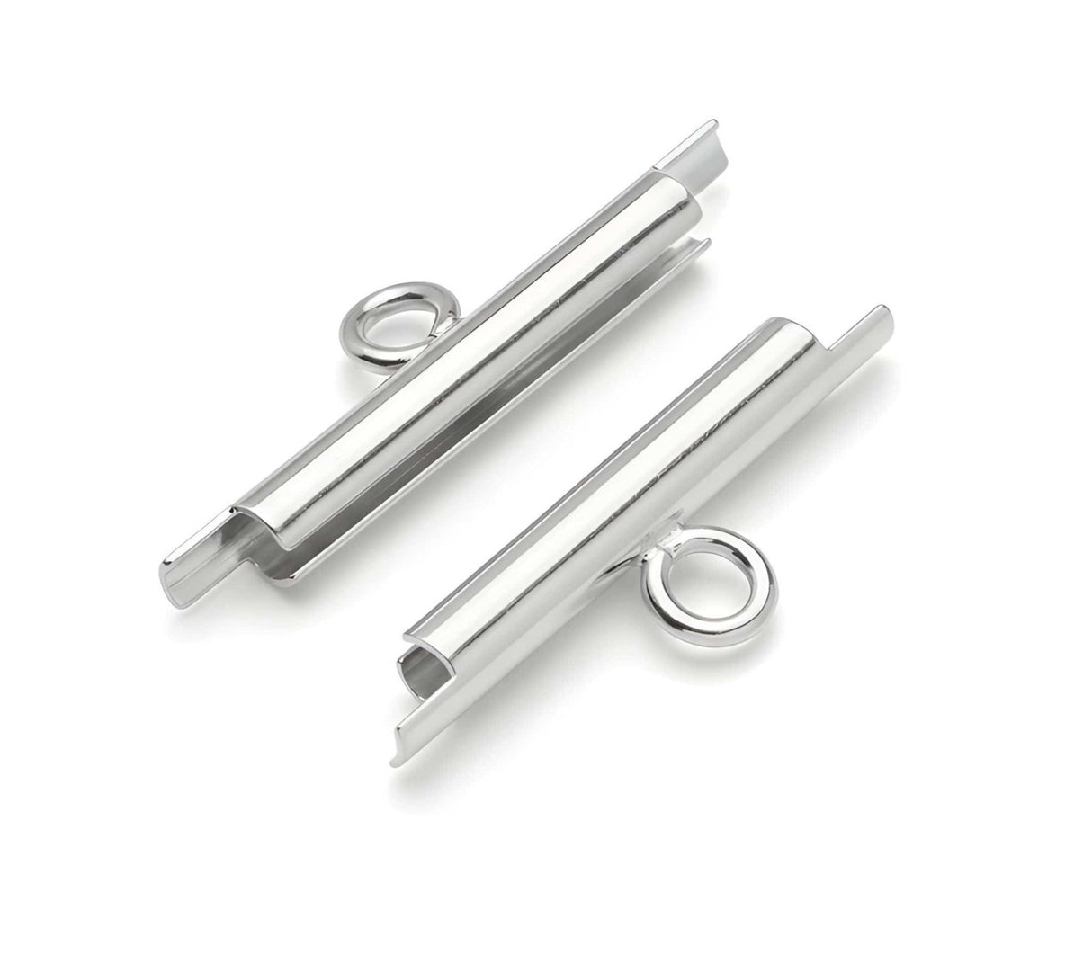 Originale Miyuki Slide Ends – Forsølvet (10x5,5x4mm) - Uniq Perler - 790524681761