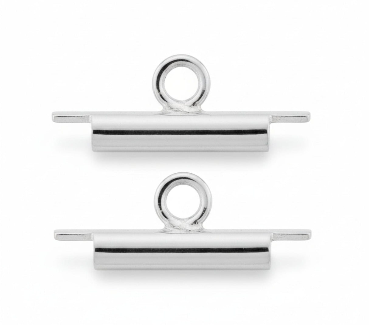 Originale Miyuki Slide Ends – Forsølvet (15x5,5x4mm) - Uniq Perler - 790525