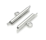 Originale Miyuki Slide Ends - Forsølvet (20x6x3mm) - Uniq Perler - 115617