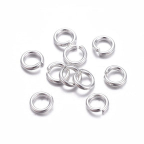 Öschen, offen – Versilbert Stahl (4x0,8mm, 500 Stk) - Uniq Perler - 7250205