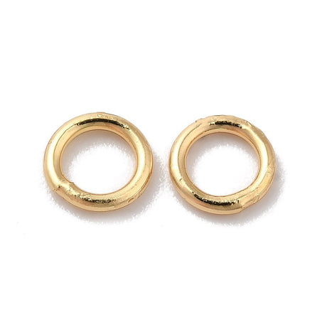 Øsken/O - Ringe – Lukket, 18K forgyldt (5x1mm, 10 stk) - Uniq Perler - 