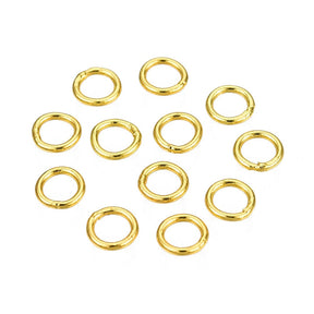 Ösen/O - Ringe – Geschlossen, Vergoldet Stahl (4x0,7mm), 20 Stk - Uniq Perler - 1111490390