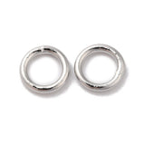 Øsken/O - Ringe – Lukket, Platinfarvet (5x1mm, 10 stk) - Uniq Perler - 114232