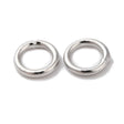 Øsken/O - Ringe – Lukket, Platinfarvet (5x1mm, 10 stk) - Uniq Perler - 114232