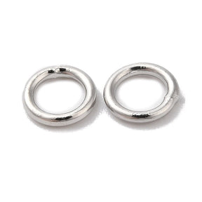 Ösken/O - Ringe – Stängt, Platinafärgat (5x1mm, 10 st) - Uniq Perler - 114232