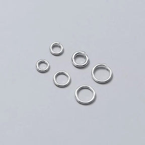 Øsken/O - Ringe – Sterling Sølv 925 (4x0,5mm), 10 stk - Uniq Perler - 114085