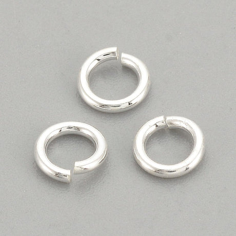 Øsken/O - Ringe – Sterling Sølv 925 (4x0,7mm), 10 stk - Uniq Perler - 116030