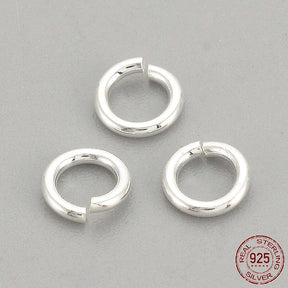 Øske/O - Ringer – Sterling Sølv 925 (4x0,7mm), 10 stk - Uniq Perler - 116030