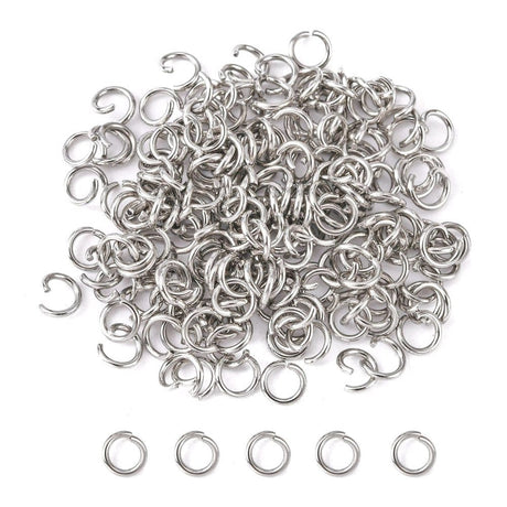 Øsken/O - Ringe – Vandfast Stål (5x0,8mm), 20 stk - Uniq Perler - 116202